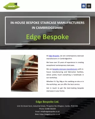 IN-HOUSE BESPOKE STAIRCASE MANUFACTURERS IN CAMBRIDGESHIRE