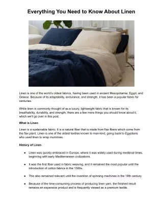 Everything You Need to Know About Linen