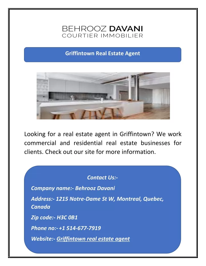 griffintown real estate agent