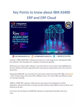 key points to know about ibm as400