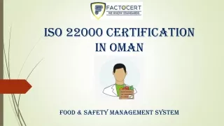 ISO 22000 Certification In Oman