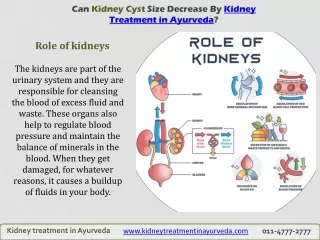 Can Kidney Cyst Size Decrease By Kidney Treatment in Ayurveda?