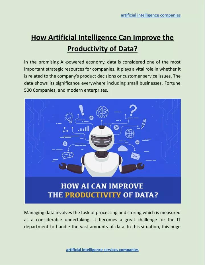artificial intelligence companies
