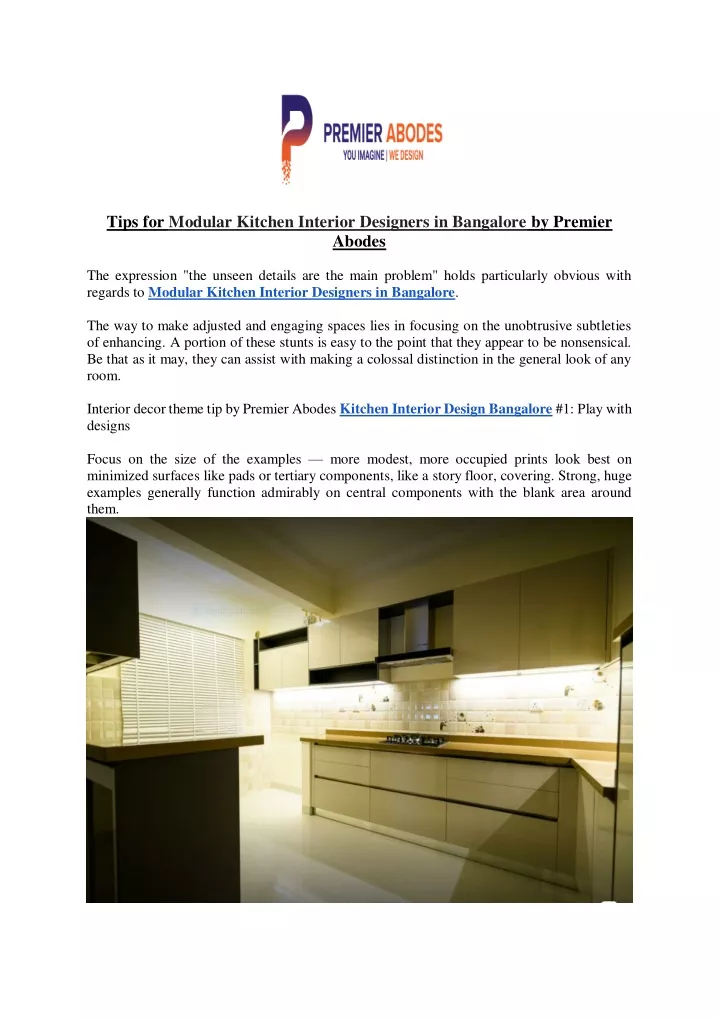 tips for modular kitchen interior designers
