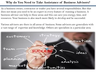 why do you need to take assistance of business