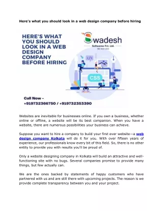 here s what you should look in a web design