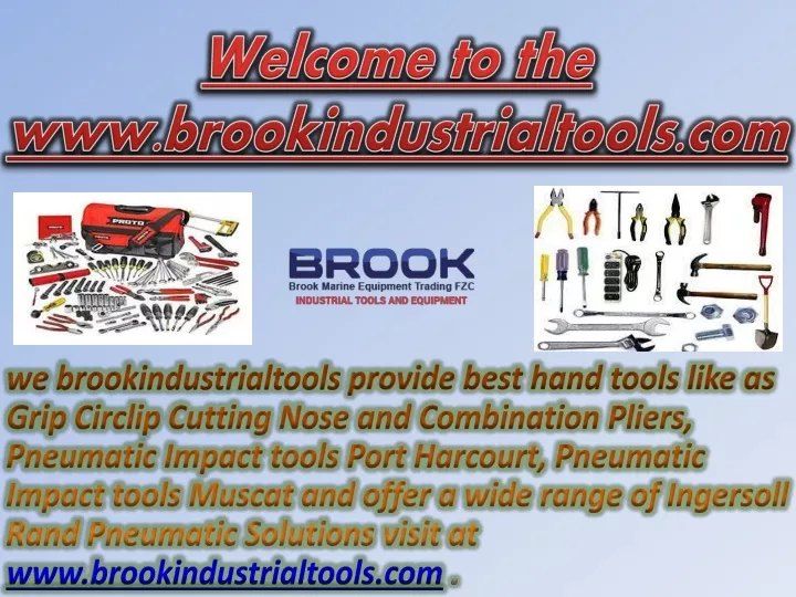 welcome to the www brookindustrialtools com