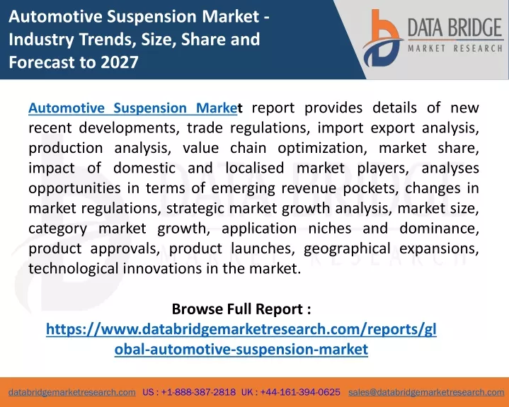 automotive suspension market industry trends size