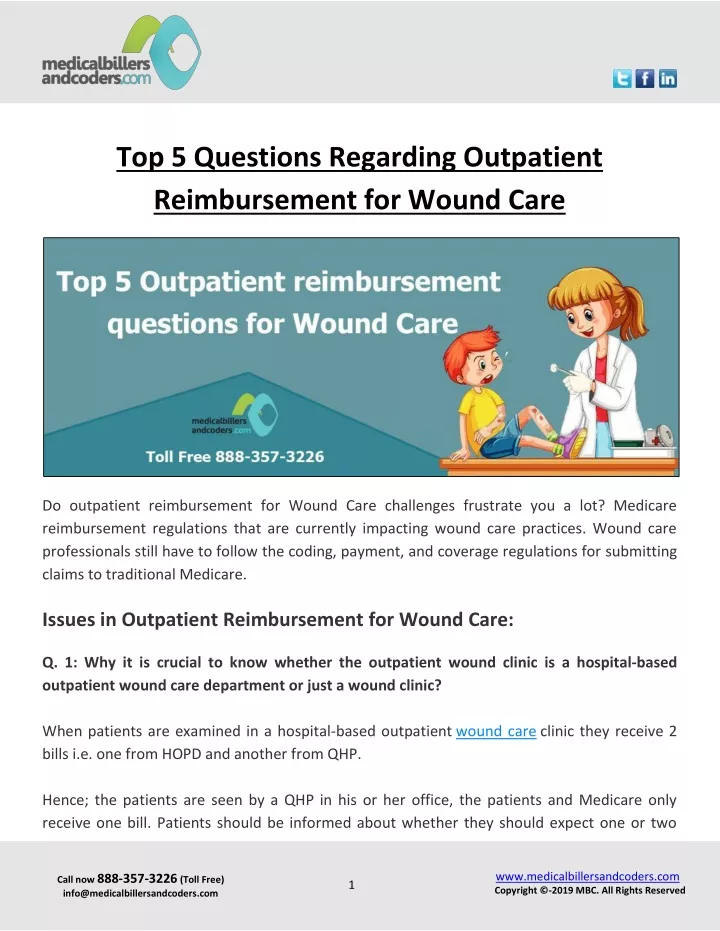 PPT - Top 5 Questions Regarding Outpatient Reimbursement for Wound Care ...