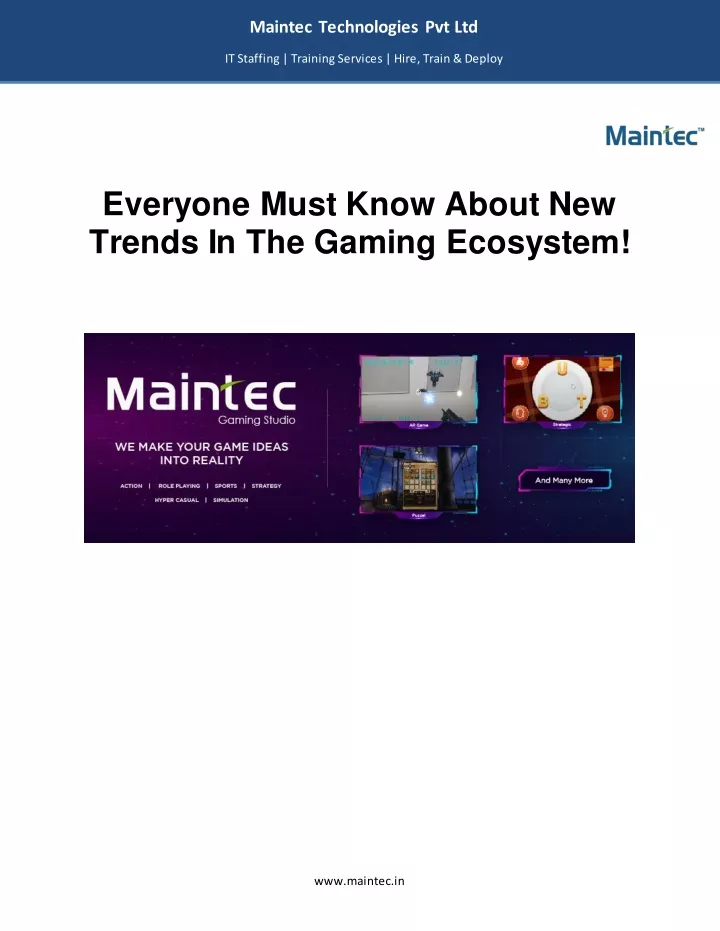 maintec technologies pvt ltd