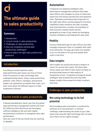 The ultimate guide to sales productivity