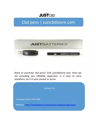 Cbd pens | Justcbdstore.com