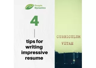 Tips For Writing An Impressive Resume