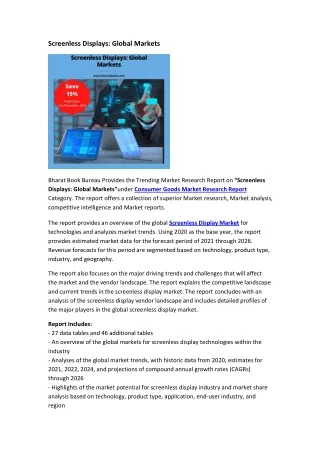 screenless displays global markets