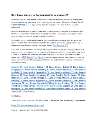 best limo service in connecticut limo service ct