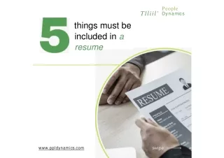 5 Things Must Be Included In A Resume