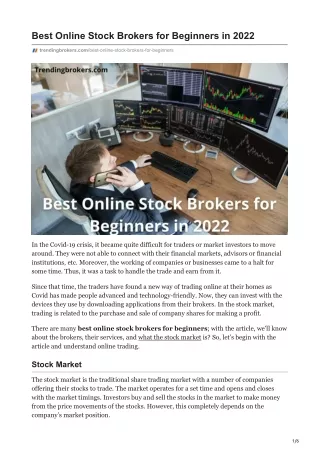 best online stock brokers for beginners in 2022