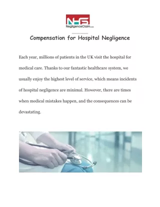 Compensation for Hospital Negligence