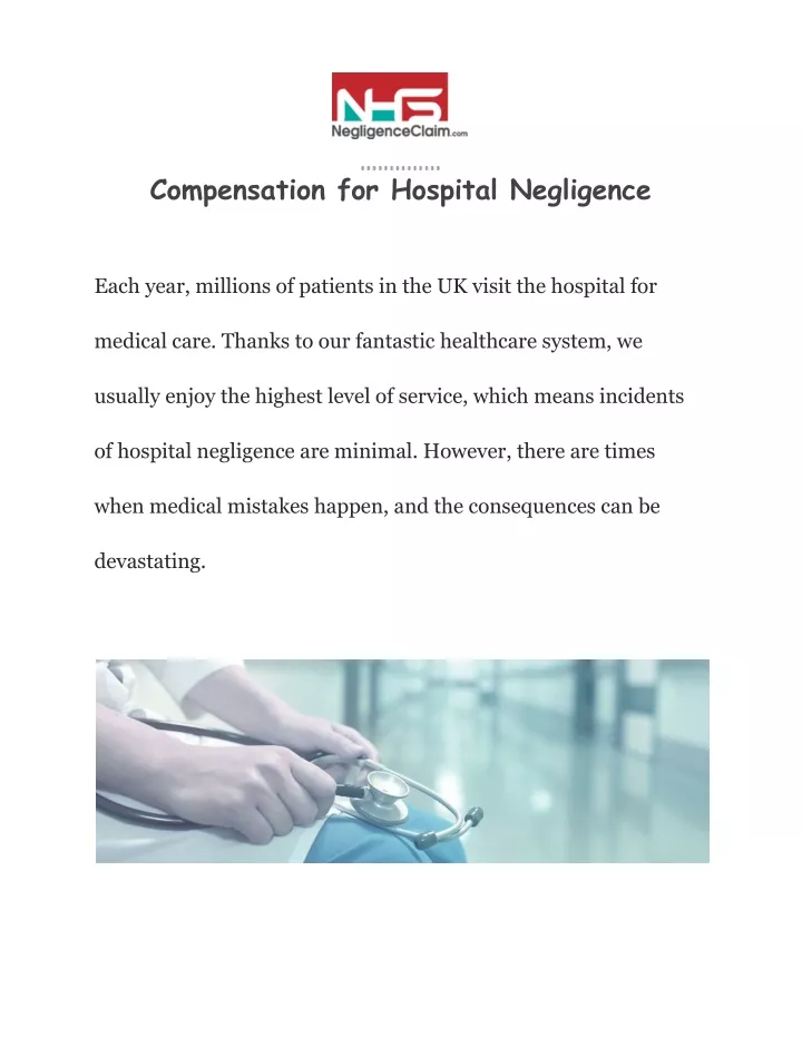compensation for hospital negligence