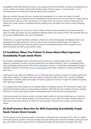 9 Must-follow Facebook Accounts For Granddaddy Purple Seeds Cannabis Strain Thc