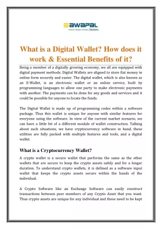 What is a Digital Wallet? How does it work & Essential Benefits of it?