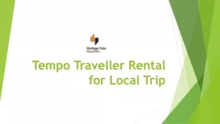 Tempo Traveller Rental for Local Trip