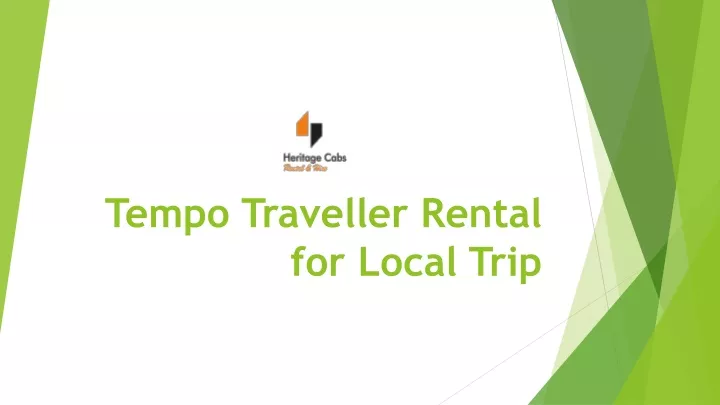 tempo traveller rental for local trip