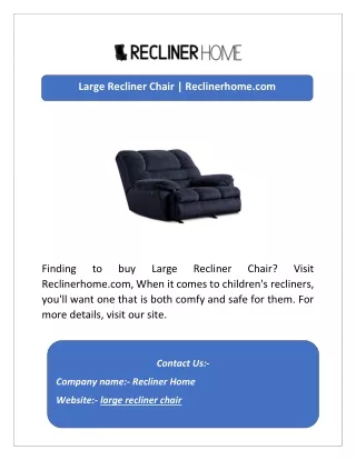 Large Recliner Chair | Reclinerhome.com