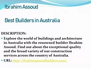 ibrahim assoud best builders in australia