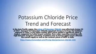 potassium chloride price trend and forecast