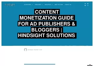 Content Monetization Guide for Ad Publishers & Bloggers