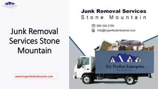 Junk Removal Services Stone Mountain