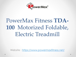 PowerMax Fitness TDA-100 Semi Auto lubrication Motorized Treadmill with Auto Incline