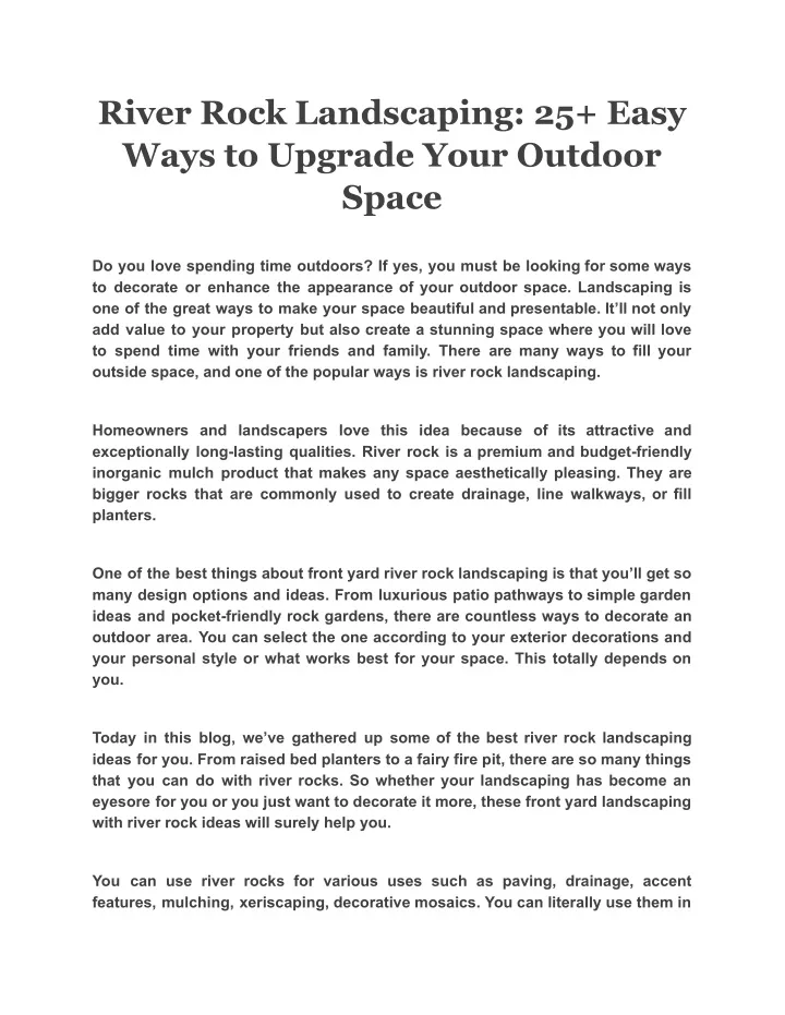 river rock landscaping 25 easy ways to upgrade