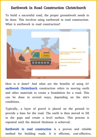 top benefits of earthwork in road construction in christchurch