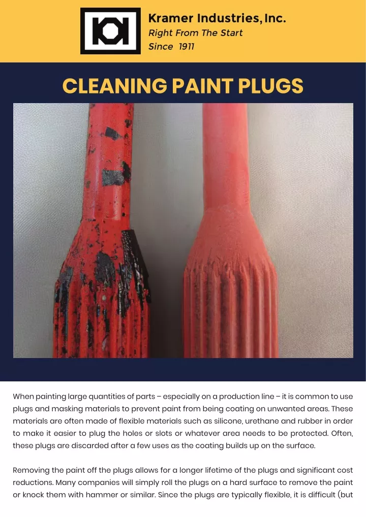 cleaning paint plugs