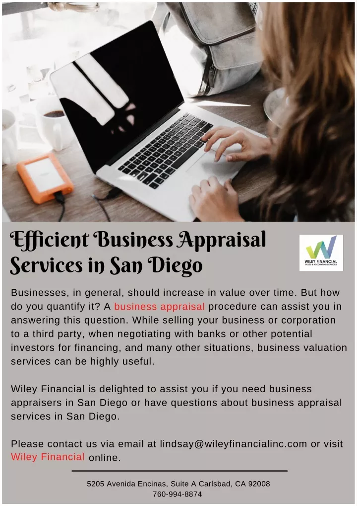 efficient business appraisal services in san diego