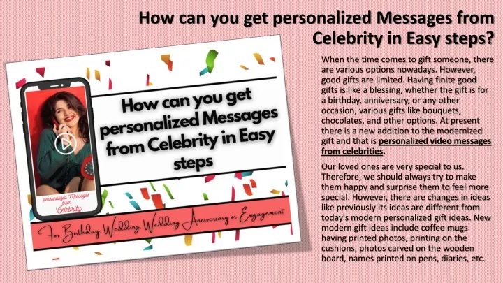 how can you get personalized messages from celebrity in easy steps