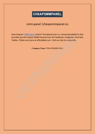 smm panel cheapsmmpanel co