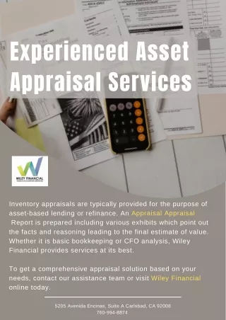 Experienced Asset Appraisal Services