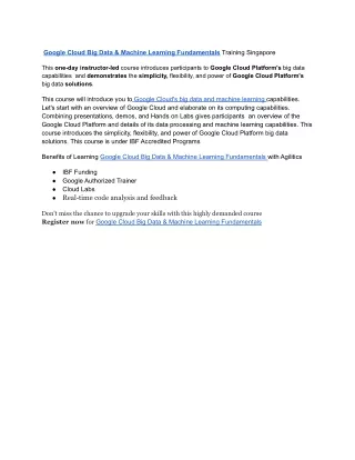 google cloud big data machine learning