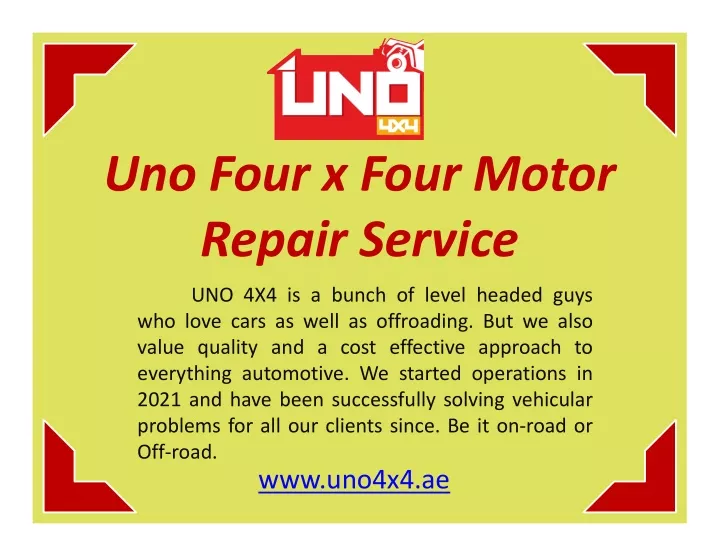 uno four x four motor repair service