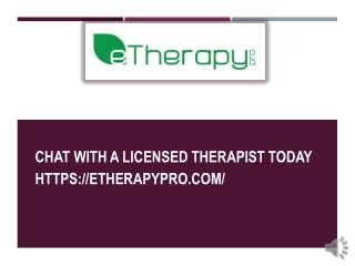 chat with a licensed therapist today https etherapypro com