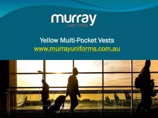 yellow multi pocket vests www murrayuniforms com au