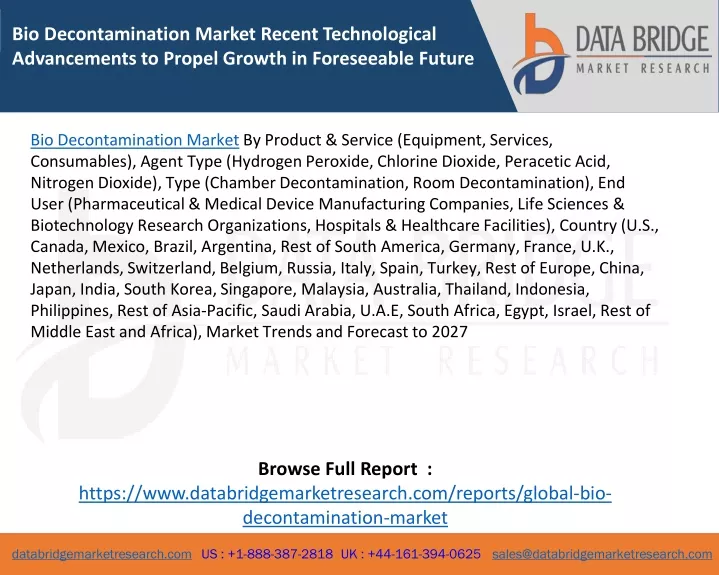 bio decontamination market recent technological