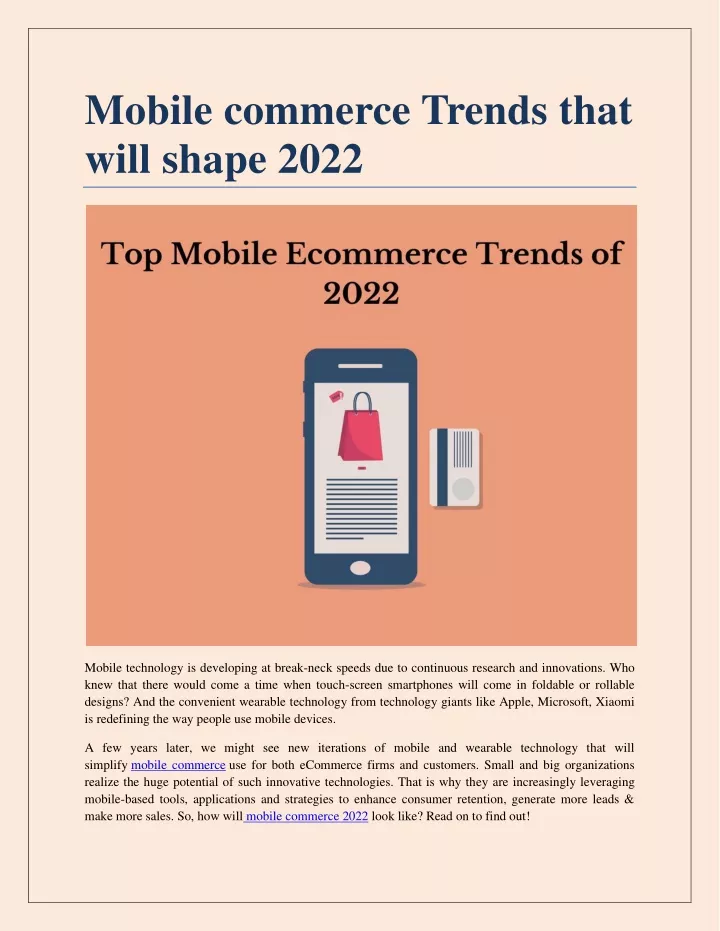 mobile commerce trends that will shape 2022