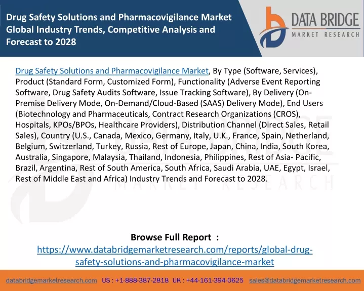 drug safety solutions and pharmacovigilance