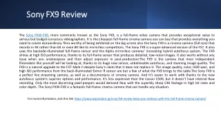 Sony FX9 Review
