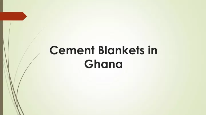 cement blankets in ghana