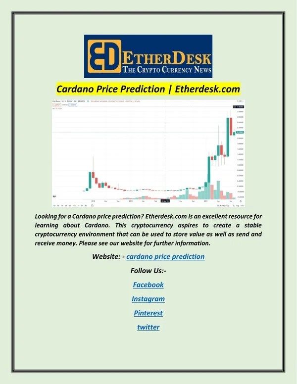 Cardano Price Prediction | Etherdesk.com